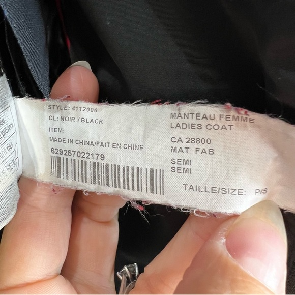 RUDSAK Atelier Noir black down parka fur collar winter coat S - Picture 12 of 15